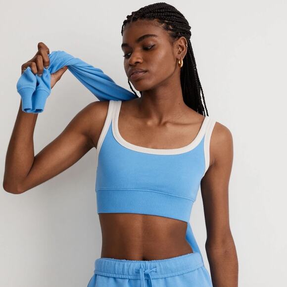 Madewell Other - NWT MWL Madewell Terry Ribbed Bralette Oasis Blue Size XL